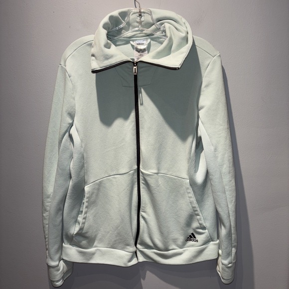adidas‎ x Zoe Saldana Collection Women's SzL Full Zip Track Jacket Light Green - Picture 1 of 8